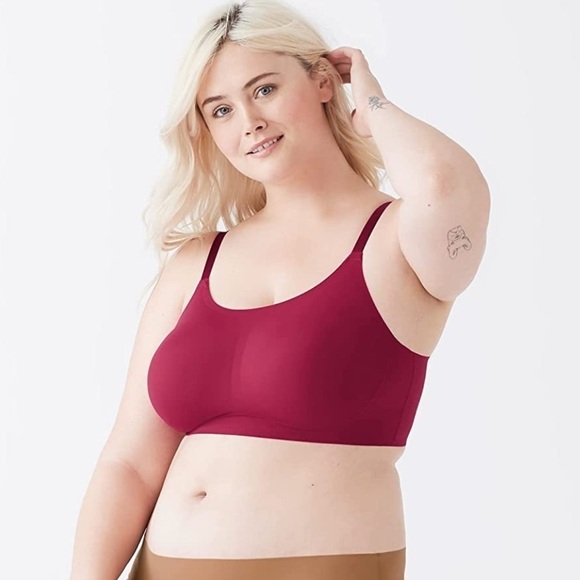 NWT True & Co True Body Lift Scoop Adjustable Strap Bra in Beet Red - Picture 1 of 9